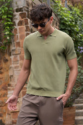 Johnny Collar Textured Polo